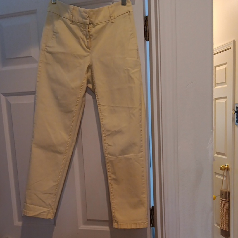 Yellow Straight-Leg Pants